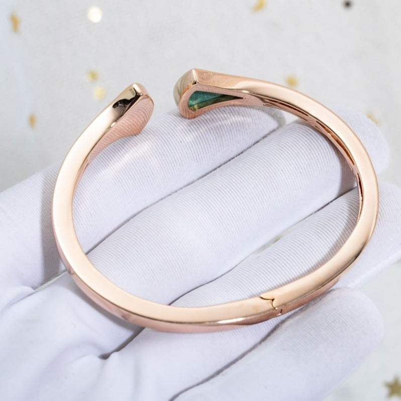 [Lume Jewelry]DREAM BRACELET OPEN MALACHITE PINK GOLD