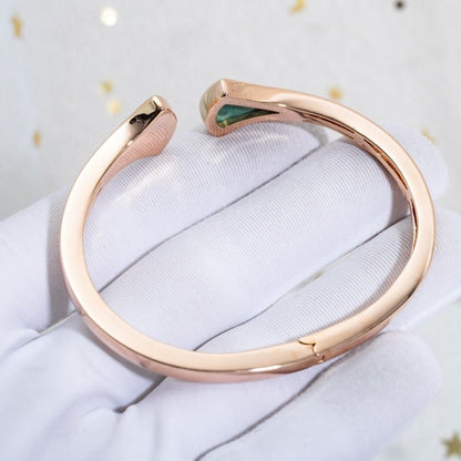 [Lume Jewelry]DREAM BRACELET OPEN MALACHITE PINK GOLD
