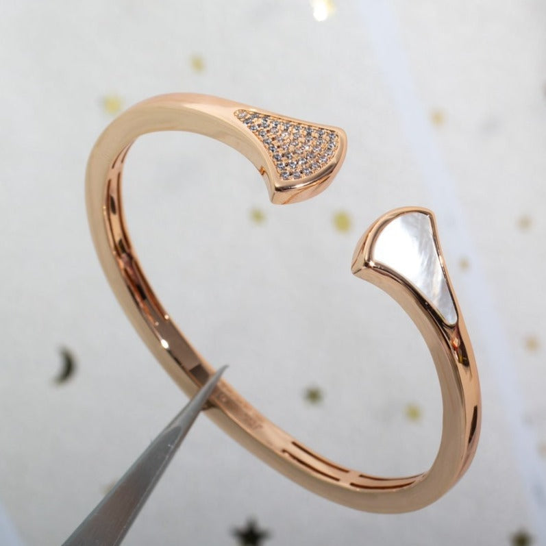 [Lume Jewelry]DREAM BRACELET OPEN PINK GOLD MOP DIAMOND