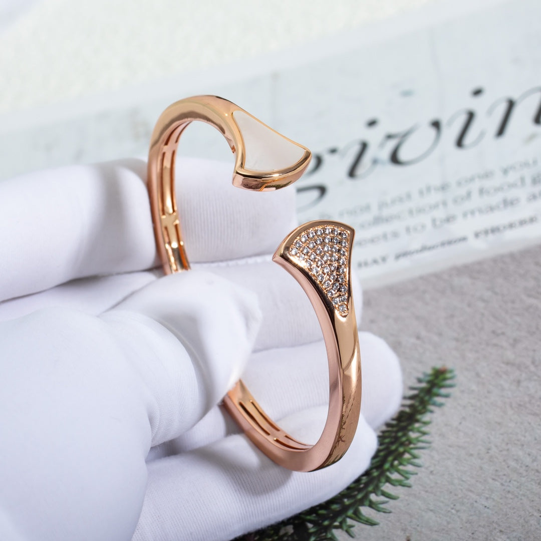 [Lume Jewelry]DREAM BRACELET OPEN PINK GOLD MOP DIAMOND