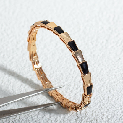[Lume Jewelry]SERPENTI BRACELET PINK GOLD ONYX