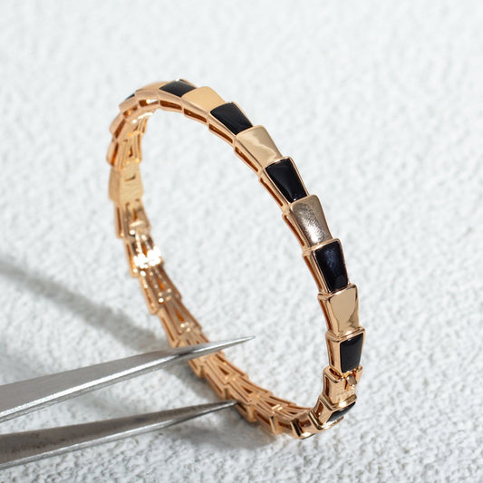 [Lume Jewelry]SERPENTI BRACELET PINK GOLD ONYX