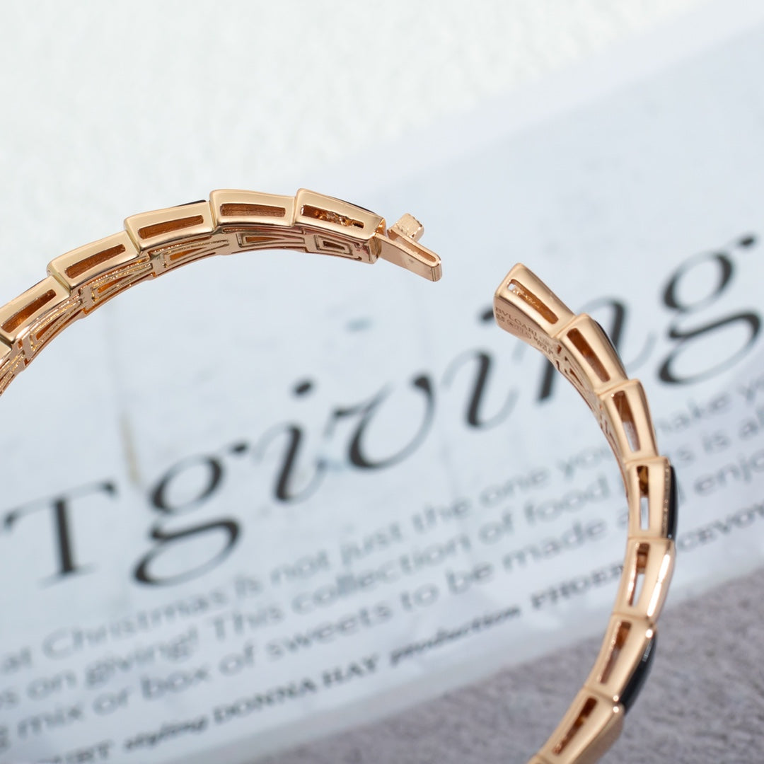 [Lume Jewelry]SERPENTI BRACELET PINK GOLD ONYX