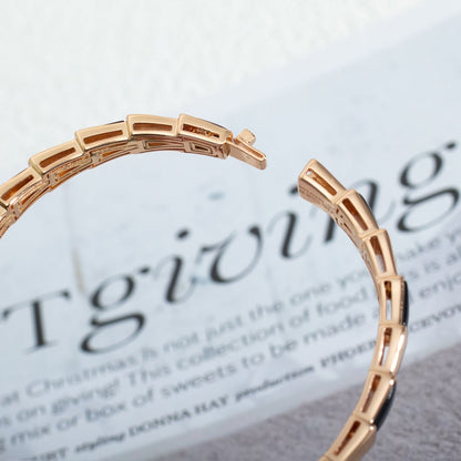 [Lume Jewelry]SERPENTI BRACELET PINK GOLD ONYX