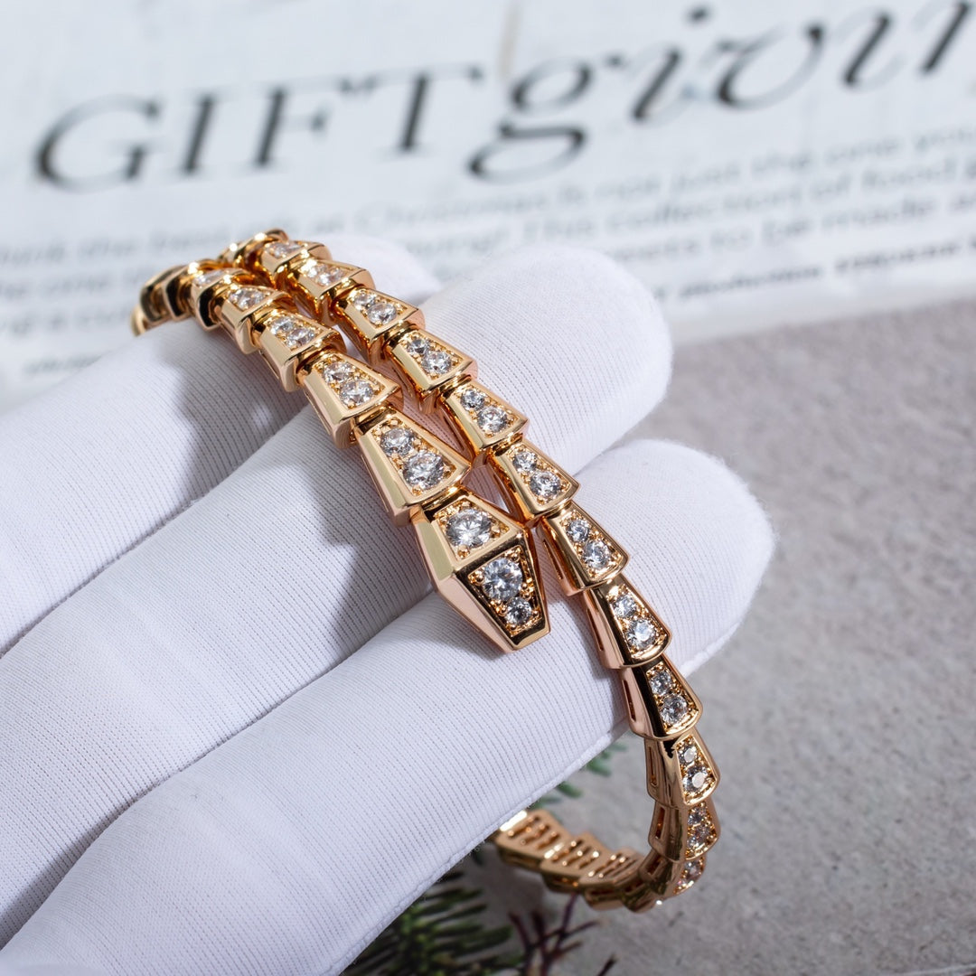 [Lume Jewelry]SERPENTI BRACELET 6.8MM PINK GOLD DIAMOND