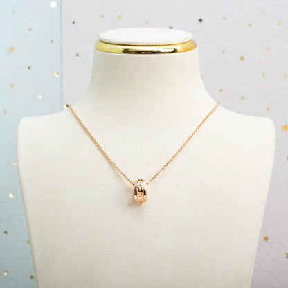 [Lume Jewelry]PARENTESI NECKLACE PINK GOLD
