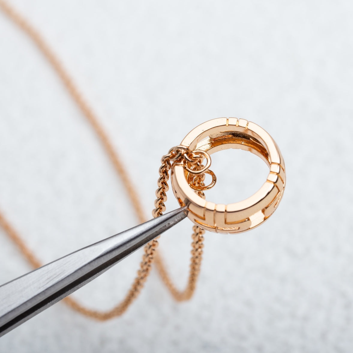 [Lume Jewelry]PARENTESI NECKLACE PINK GOLD