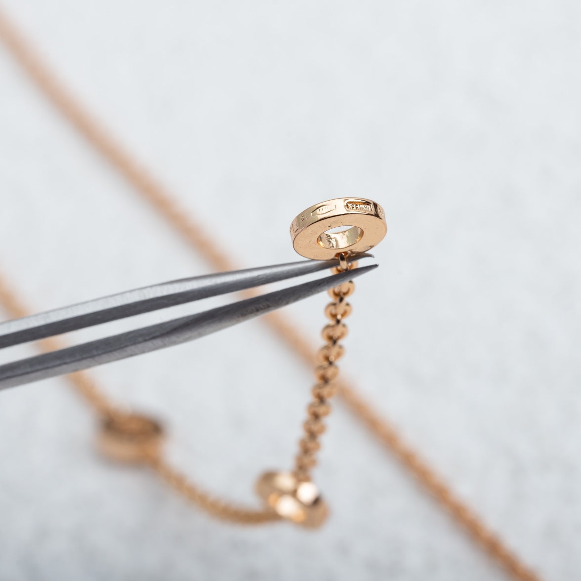 [Lume Jewelry]PARENTESI NECKLACE PINK GOLD