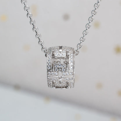 [Lume Jewelry]PARENTESI NECKLACE SILVER DIAMOND