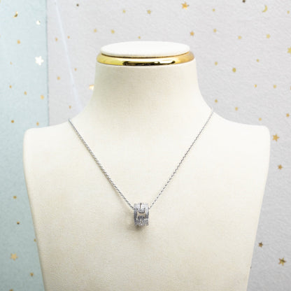 [Lume Jewelry]PARENTESI NECKLACE SILVER DIAMOND