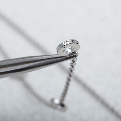 [Lume Jewelry]PARENTESI NECKLACE SILVER DIAMOND