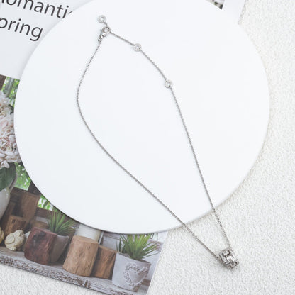 [Lume Jewelry]PARENTESI NECKLACE SILVER DIAMOND
