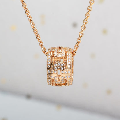 [Lume Jewelry]PARENTESI NECKLACE PINK GOLD DIAMOND