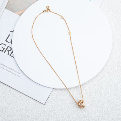 [Lume Jewelry]PARENTESI NECKLACE PINK GOLD DIAMOND