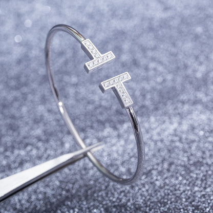 [Lume Jewelry]T BRACELET 1.8MM DIAMOND SILVER