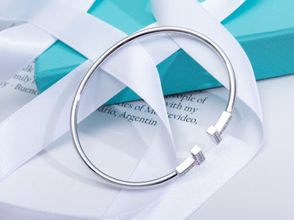 [Lume Jewelry]T BRACELET 1.8MM DIAMOND SILVER