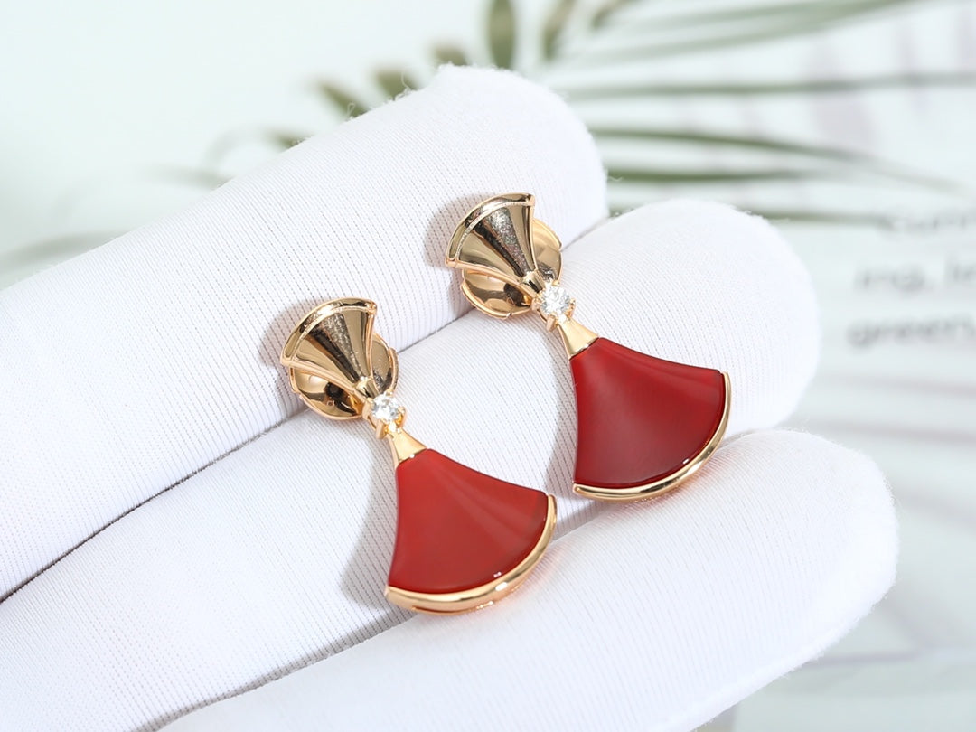 [Lume Jewelry]DREAM Carnelian PINK GOLD EARRINGS