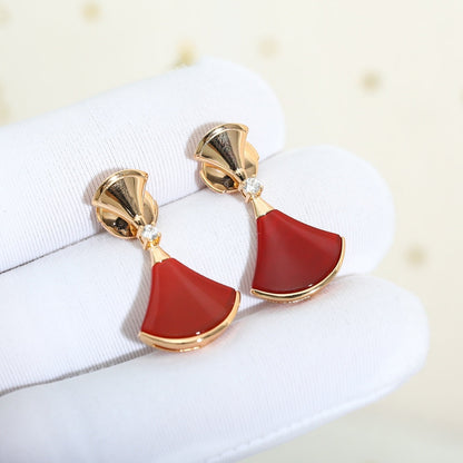 [Lume Jewelry]DREAM Carnelian PINK GOLD EARRINGS