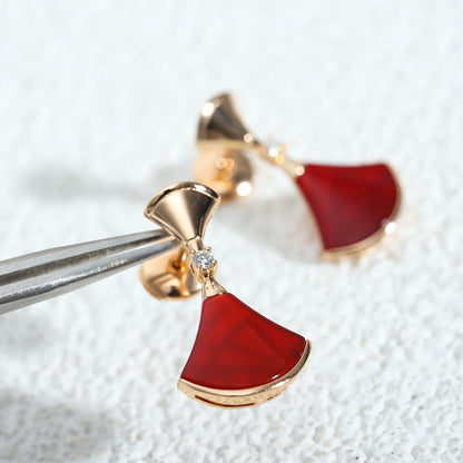 [Lume Jewelry]DREAM Carnelian PINK GOLD EARRINGS