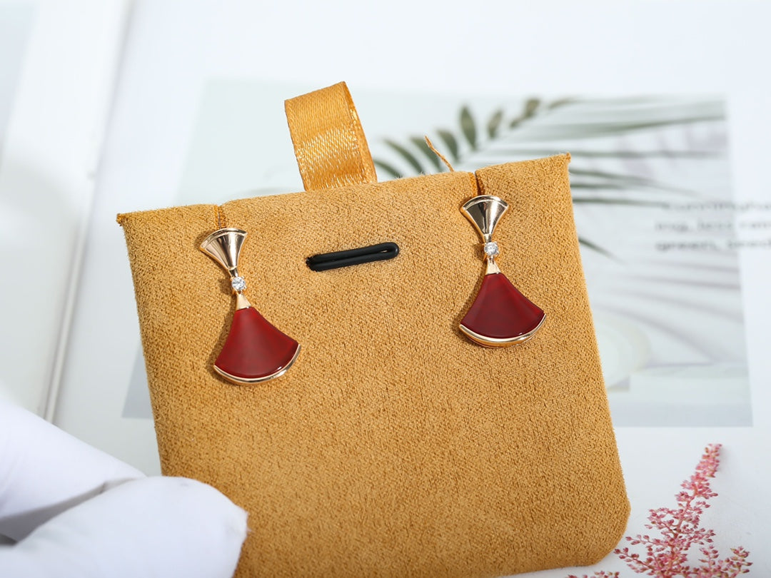 [Lume Jewelry]DREAM Carnelian PINK GOLD EARRINGS