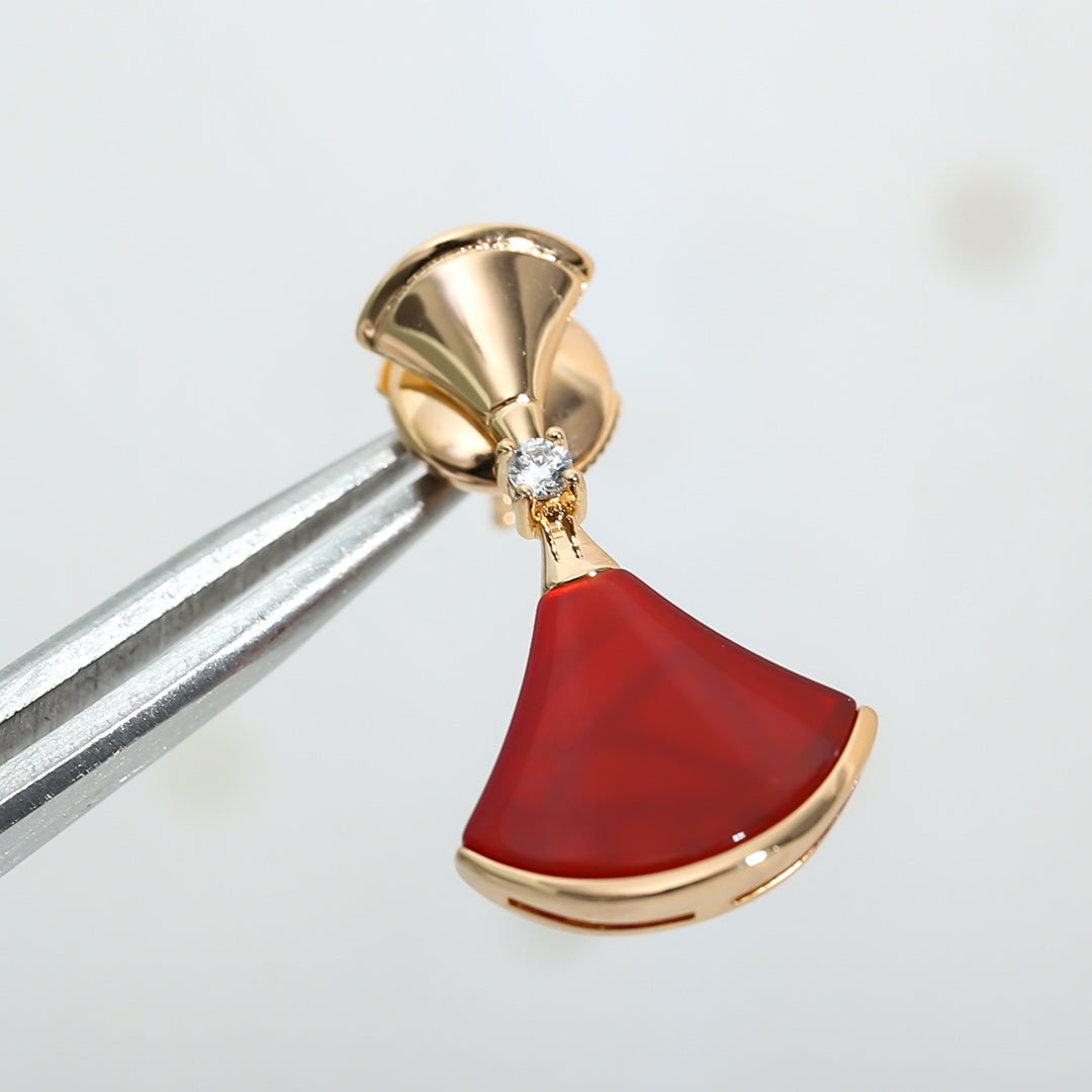 [Lume Jewelry]DREAM Carnelian PINK GOLD EARRINGS