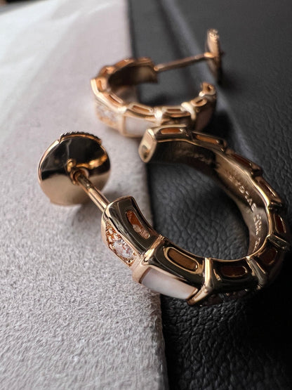 [Lume Jewelry]SERPENTI MOP PINK GOLD EARRINGS