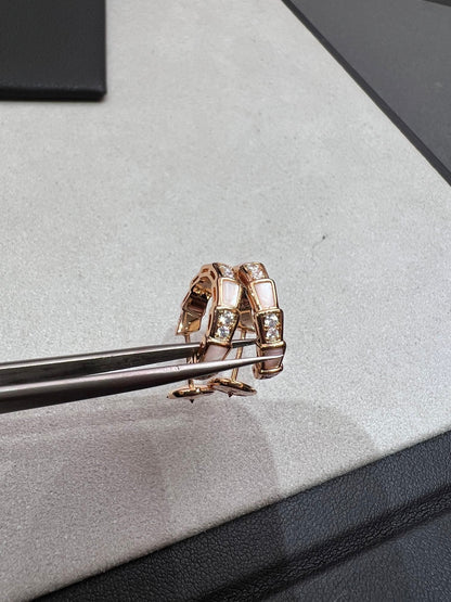 [Lume Jewelry]SERPENTI MOP PINK GOLD EARRINGS