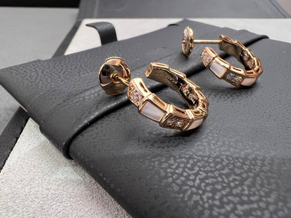 [Lume Jewelry]SERPENTI MOP PINK GOLD EARRINGS