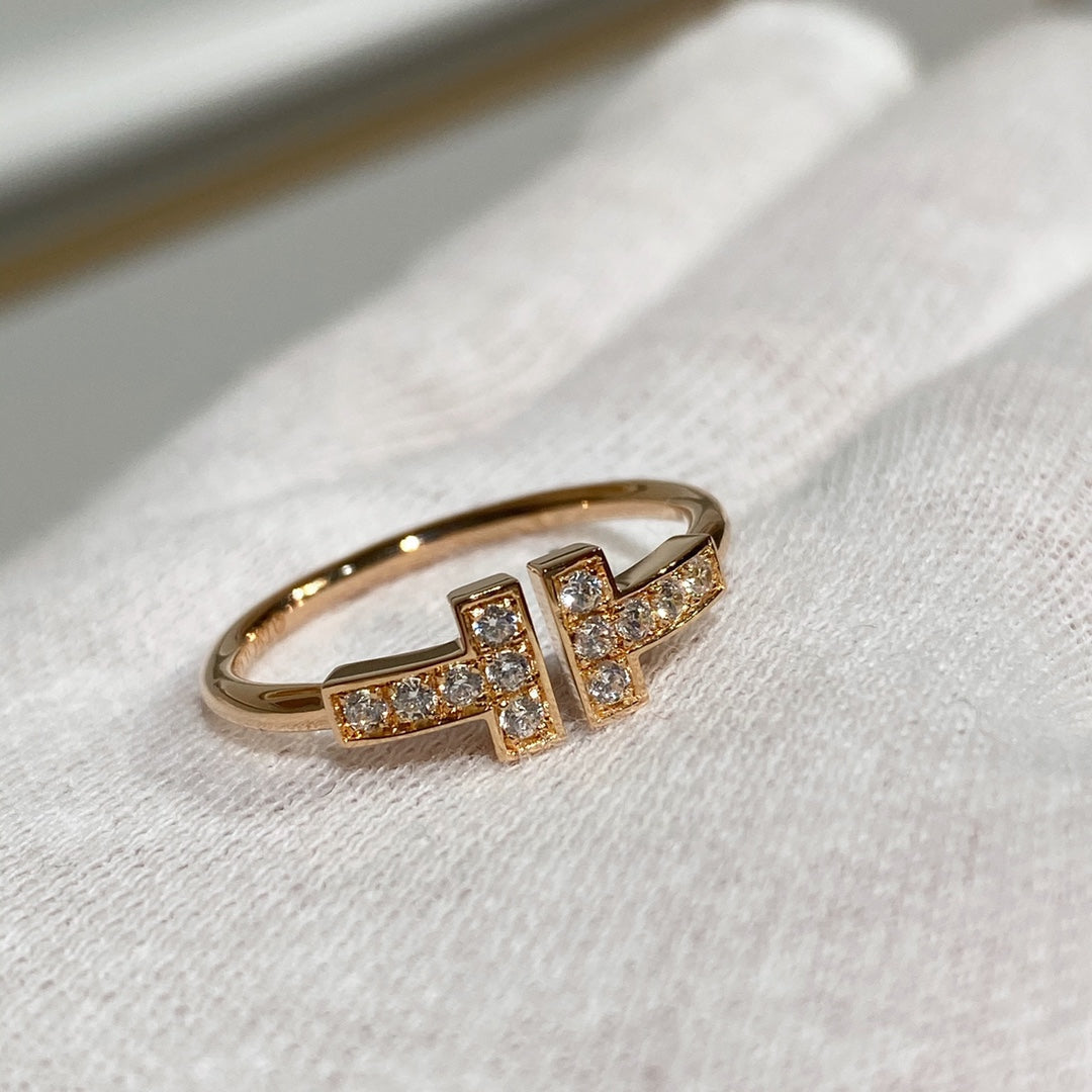 [Lume Jewelry] WIRE RING DIAMOND PINK GOLD