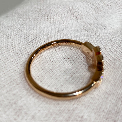 [Lume Jewelry] WIRE RING DIAMOND PINK GOLD