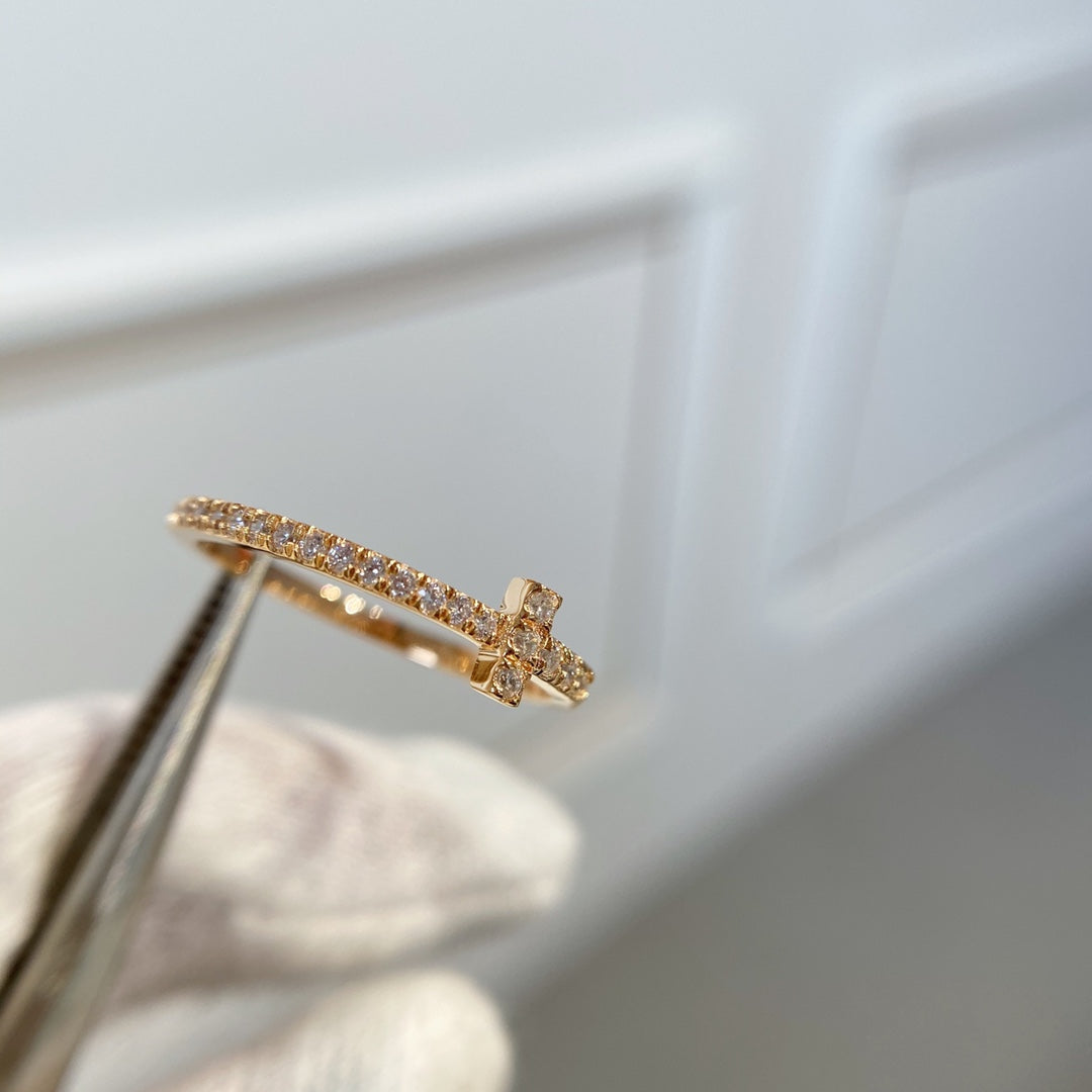 [Lume Jewelry]T RING DIAMOND PINK GOLD