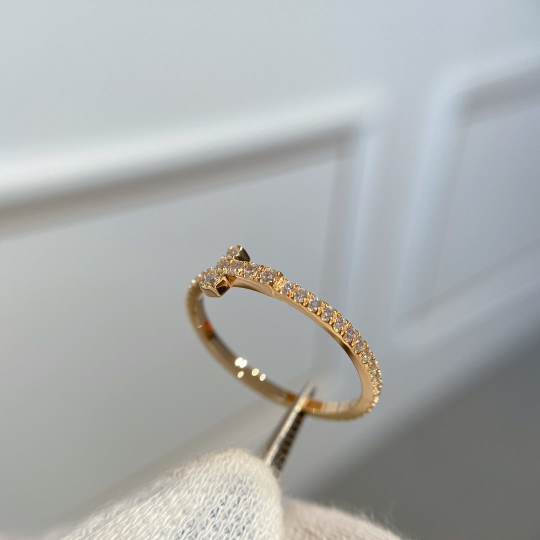 [Lume Jewelry]T RING DIAMOND PINK GOLD
