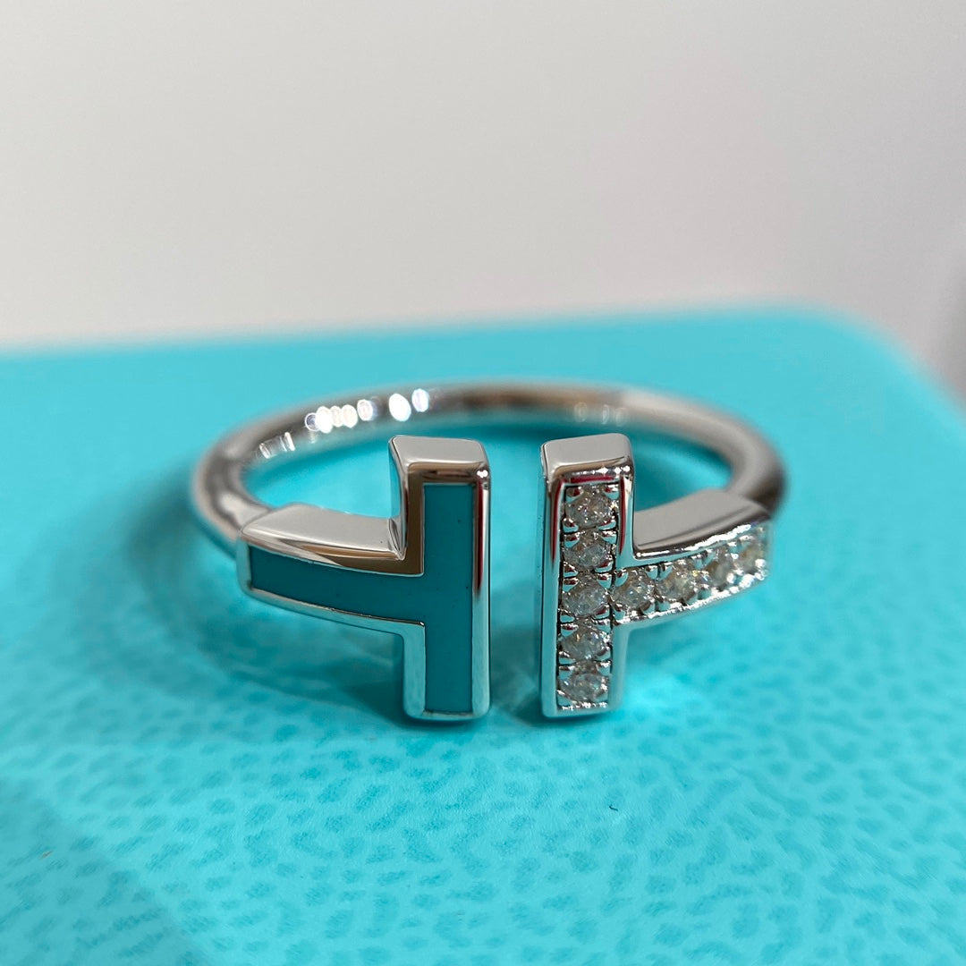 [Lume Jewelry] WIRE TURQUOISE DIAMOND RING SILVER