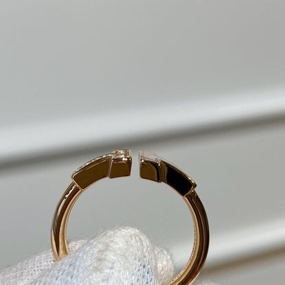 [Lume Jewelry]T WIRE MOP DIAMOND RING PINK GOLD