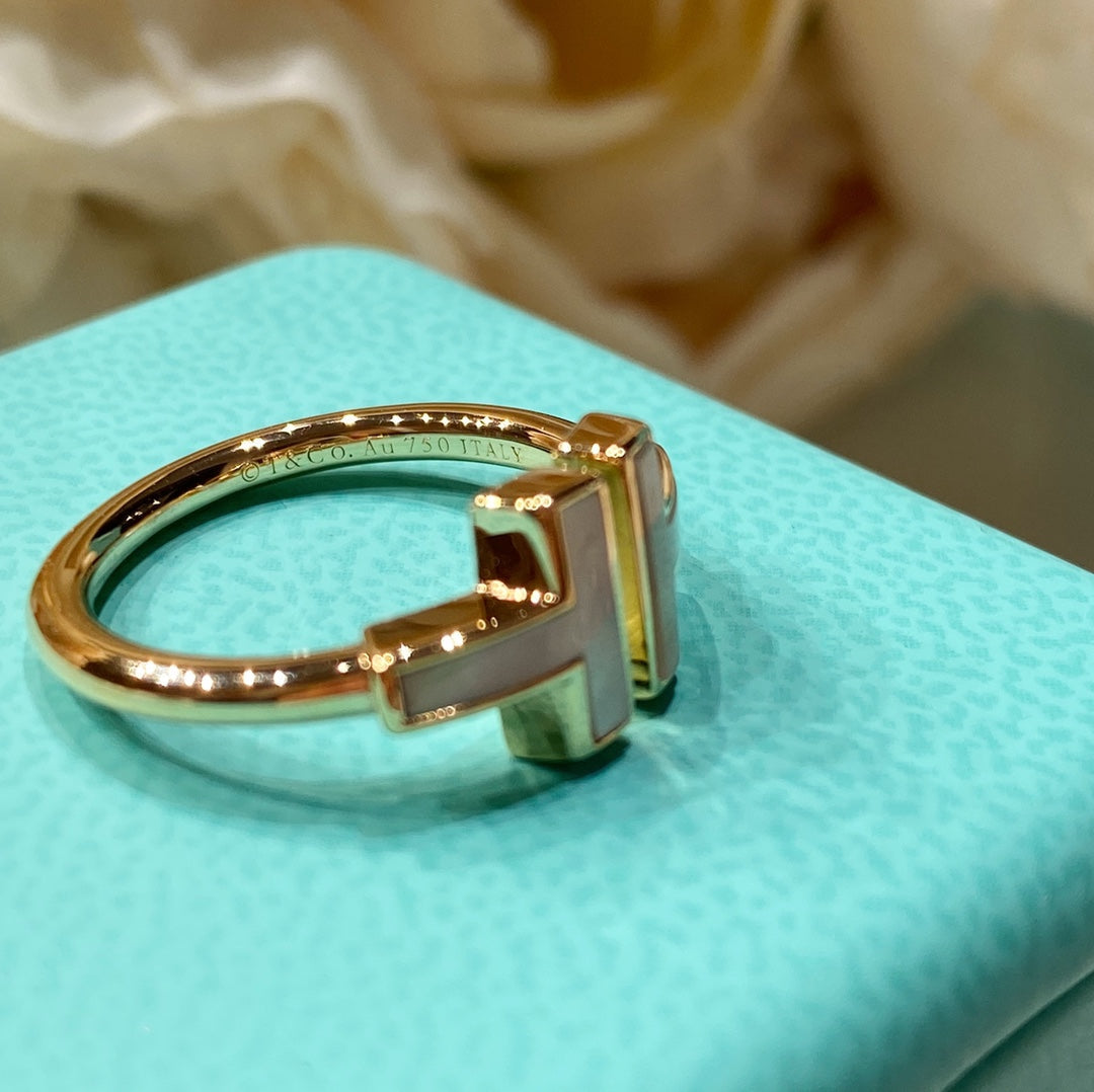 [Lume Jewelry] WIRE MOP RING PINK GOLD