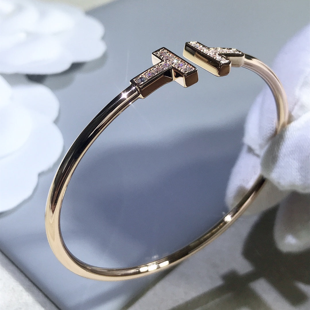 [Lume Jewelry]T BRACELET PINK GOLD 1.8MM DIAMOND