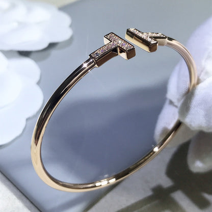 [Lume Jewelry]T BRACELET PINK GOLD 1.8MM DIAMOND