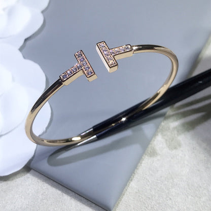 [Lume Jewelry]T BRACELET PINK GOLD 1.8MM DIAMOND