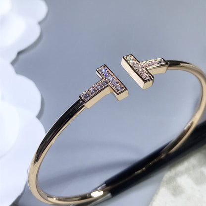 [Lume Jewelry]T BRACELET PINK GOLD 1.8MM DIAMOND