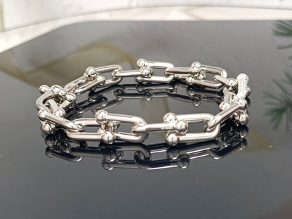 [Lume Jewelry]HARDWEAR BRACELET PINK GOLD AND SILVER DIAMOND