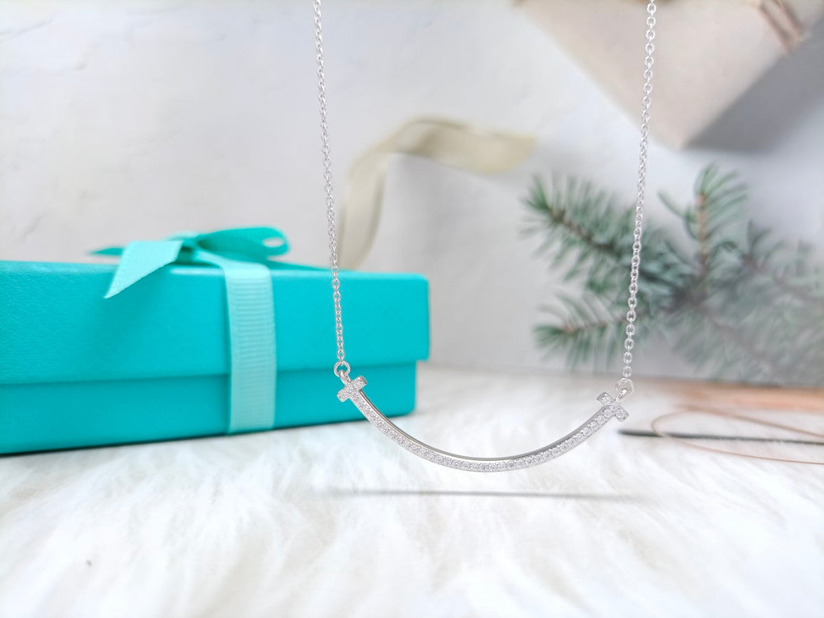 [Lume Jewelry]BIG SMILE PEDANT DIAMOND NECKLACE