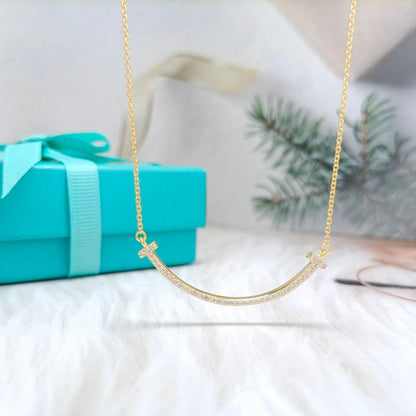 [Lume Jewelry]BIG SMILE PEDANT DIAMOND NECKLACE