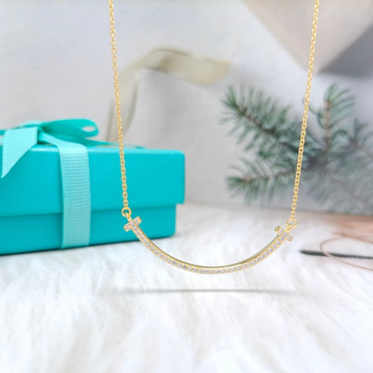 [Lume Jewelry]BIG SMILE PEDANT DIAMOND NECKLACE