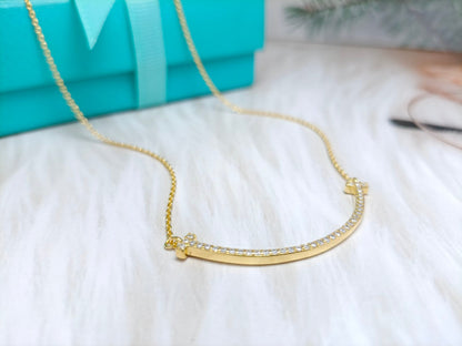 [Lume Jewelry]BIG SMILE PEDANT DIAMOND NECKLACE