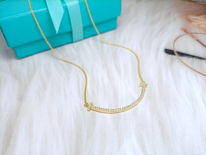 [Lume Jewelry]BIG SMILE PEDANT DIAMOND NECKLACE