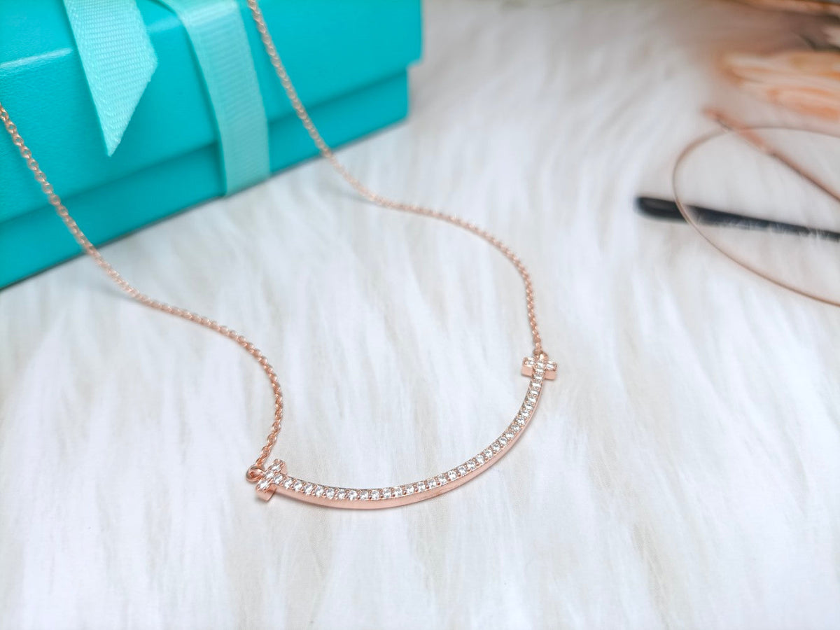 [Lume Jewelry]BIG SMILE PEDANT DIAMOND NECKLACE