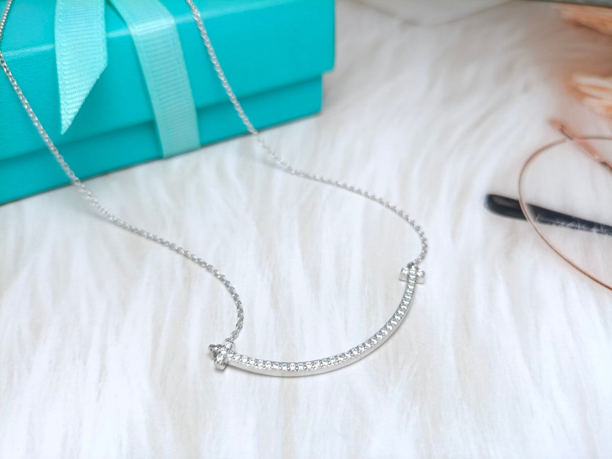 [Lume Jewelry]BIG SMILE PEDANT DIAMOND NECKLACE