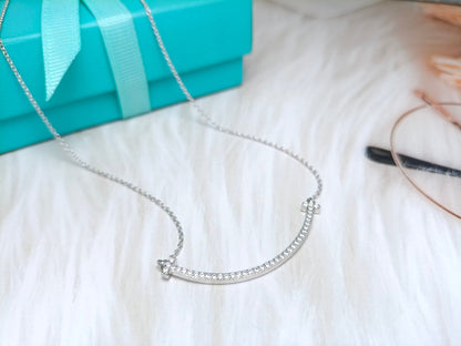 [Lume Jewelry]BIG SMILE PEDANT DIAMOND NECKLACE