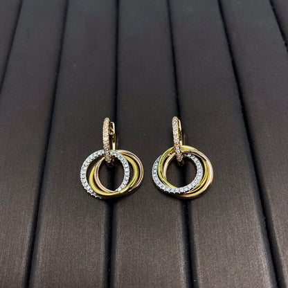 [Lume Jewelry]TRINITY EARRINGS GOLD DIAMOND