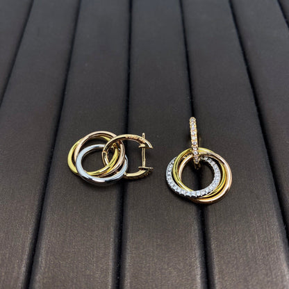 [Lume Jewelry]TRINITY EARRINGS GOLD DIAMOND